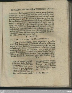 §. XLVIII. Dubium Movetur Et Refellitur
