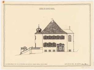 Villa von Benkö, Budapest: Vorentwurf Ansicht der Ostfassade 1:100