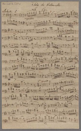 Le cor, arrangiert, Violoncello. - BSB Mus.Schott.Ha 5381-6