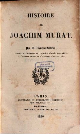 Histoire de Joachim Murat