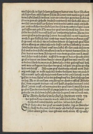 Wie Andolosia sein seckel genomen und yn der gefencknus ermordt ward/ ...