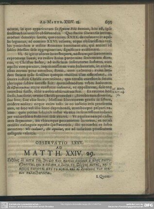 Observatio LXXV. Matth. XXIV. 29.