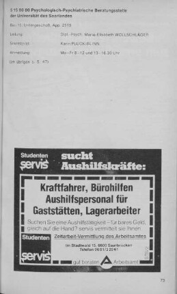 Psychologisch-Psychiatrische Beratungsstelle