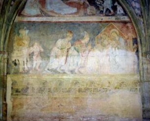 Verschiedene Szenen aus der Marienlegende — Die Anbetung der Heiligen Drei Könige