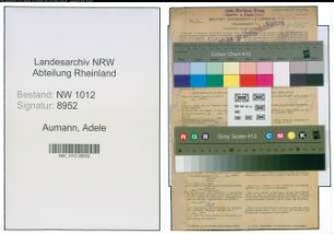 Entnazifizierung Adele Aumann , geb. 12.05.1905 ()