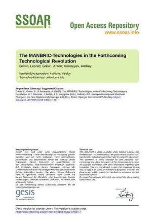 The MANBRIC-Technologies in the Forthcoming Technological Revolution