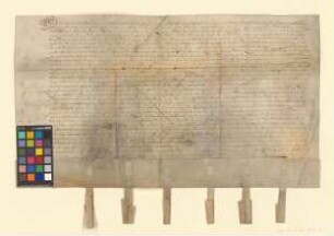 Obligation über 900 Taler, die die Witwe von Steffen v. Rohr den Städten Brandenburg (Alt- und Neustadt), Berlin, Cölln, Frankfurt (Oder), Prenzlau und Ruppin leiht.