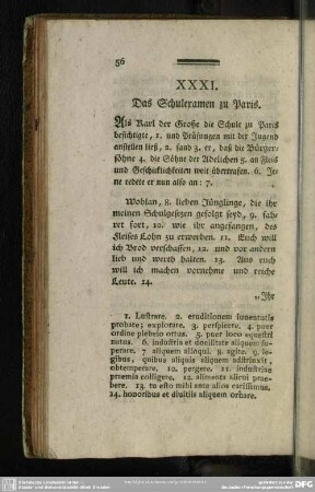 XXXI. Das Schulexamen zu Paris