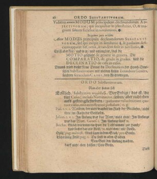 Ordo Substantivorum.
