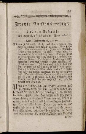 Zweyte Passionspredigt.