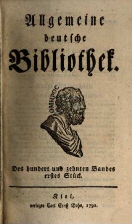 Allgemeine deutsche Bibliothek. 110. 1792