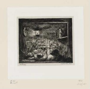 Nacht im Boot, Blatt 14 der Folge "Album du voyage en bâteau"