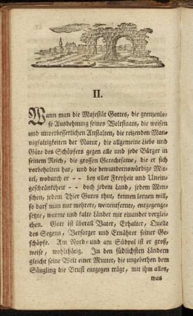 II. [Von warmen und kalten Ländern.]