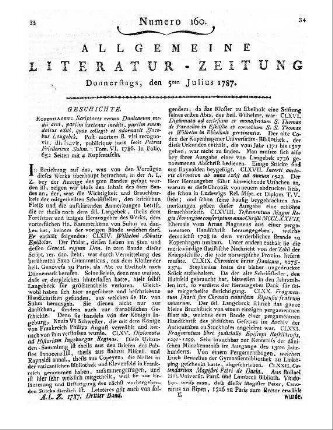 Musenalmanach oder poetische Blumenlese. Für das Jahr 1787. Leipzig: Schwickert [1787]