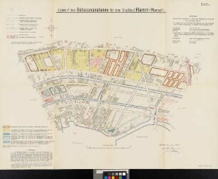Bl. 1: Entwurf des Bebauungsplanes für den Stadtteil Hamm (Marsch)