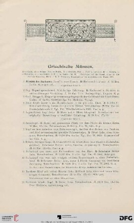 Griechische Münzen (Nr. 1-153)