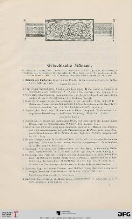 Griechische Münzen (Nr. 1-153)