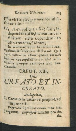 Caput XIII. De Creato Et Increato.
