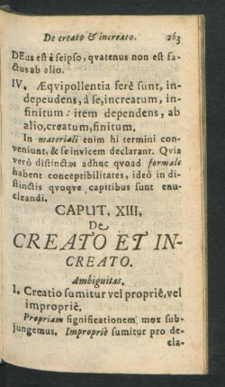 Caput XIII. De Creato Et Increato.