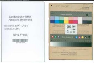 Entnazifizierung Frieda Ibing , geb. 28.09.1894 (Kauffrau)