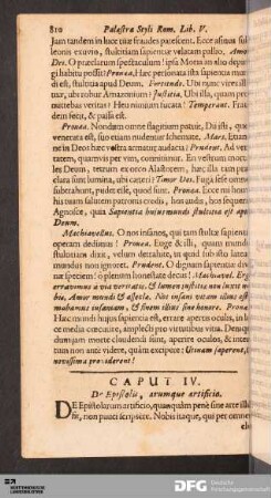 Caput IV. De Epistolis, arumque artificio