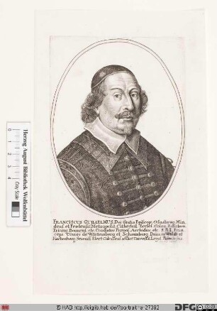 Bildnis Franz Wilhelm (Graf von Wartenberg), 1625-34 u. 1648-61 Fürstbischof von Osnabrück