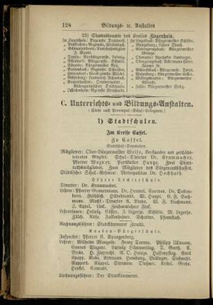 Unterrichts- und Bildungs-Anstalten