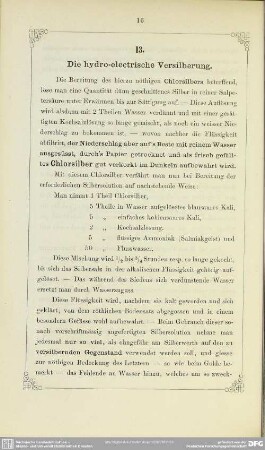 13. Die hydro-electrische Versilberung