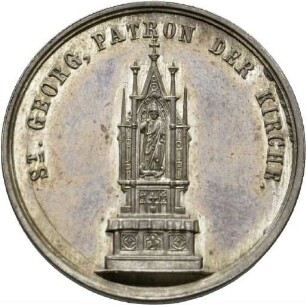 Medaille anlässlich des 400-jährigen-Jubiläums der Pfarrkirche Königseggwald, 1881