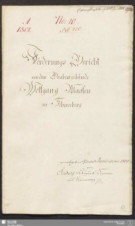 Förderungs Bericht von dem Grubengebäude Wolfgang Maasen zu Schneeberg - 17.6347 4.
