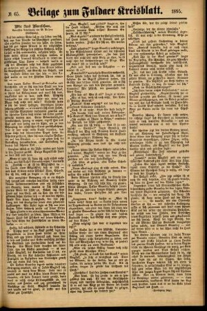 Zweite Ausgabe vom Samstag, den 01. Juni 1895.