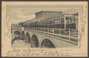 Ansichtskarte "Elektrische Hochbahn auf dem Gleisdreieck"