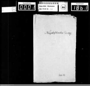 Weihnachts- und Neujahrsschreiben 1719 und 1719/1720