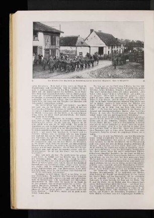 Das Einholen eines Regiments zur Ruhestellung aus der Kampflinie (Argonnen).