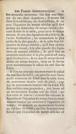 Tables astronomiques, 1