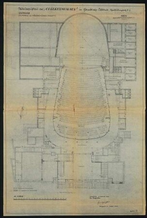 Operettenhaus, Hamburg Wiederaufbau: Grundriss Erdgeschoss 1:100