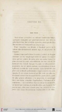 Chapitre XX: Des prix