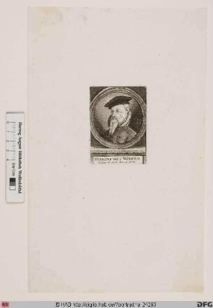 Bildnis Hieronymus Wolf (lat. Lycius)