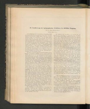 Die Entschleierung der hydrographischen Verhältnisse im nördlichen Neuguinea.