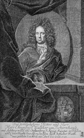 Bildnis des Physikers, Optikers und Miterfinders des Porzellans Ehrenfried Walther von Tschirnhaus