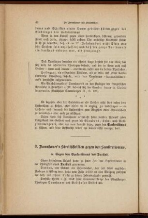 a. Gegen den Synkretismus des Duräus