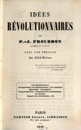 Idéés révolutionnaires