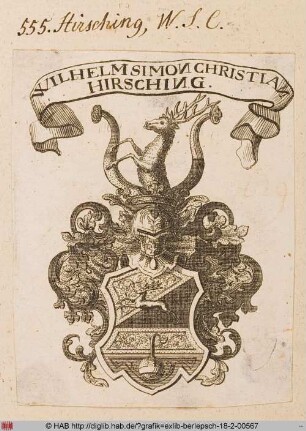 Wappen des Wilhelm Simon Christian Hirsching