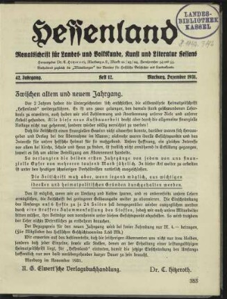 Heft 12, Dezember 1931