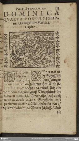 Dominica Quarta Post Epiphanias, Evangelium Matth. 8. Capite