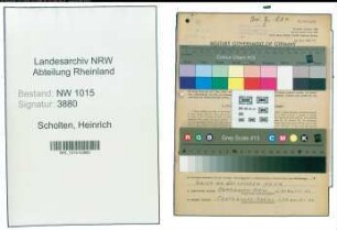 Entnazifizierung Heinrich Scholten , geb. 11.06.1908 (Werkmeister)