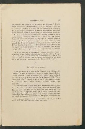 V - El culto de la forma.