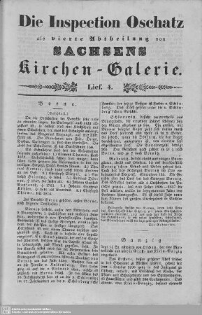 Borna, Ganzig, Lonnewitz, Schmannewitz : 4. Lieferung