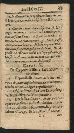Caput V. De Exponibilibus Enunciationibus.