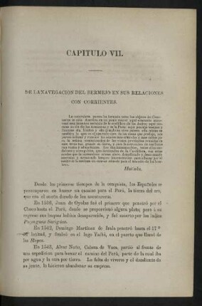Capitulo VII. - De la navegacion del Bermejo en sus relaciones con Corrientes